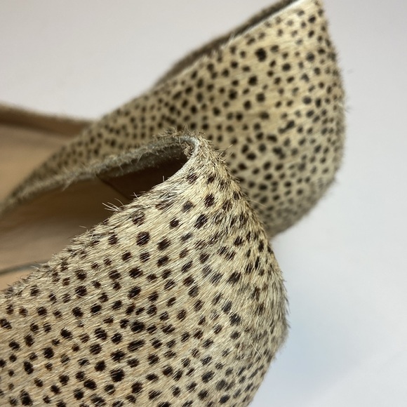 Loeffler Randall Cream Animal Print Kitten Heel Pumps Size 10B Pointed Toe - Picture 10 of 10